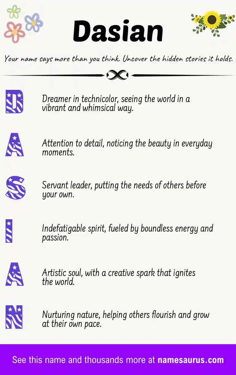 Acrostic poem about Dasian.