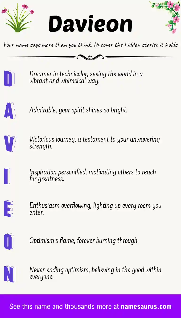 Acrostic poem about Davieon.