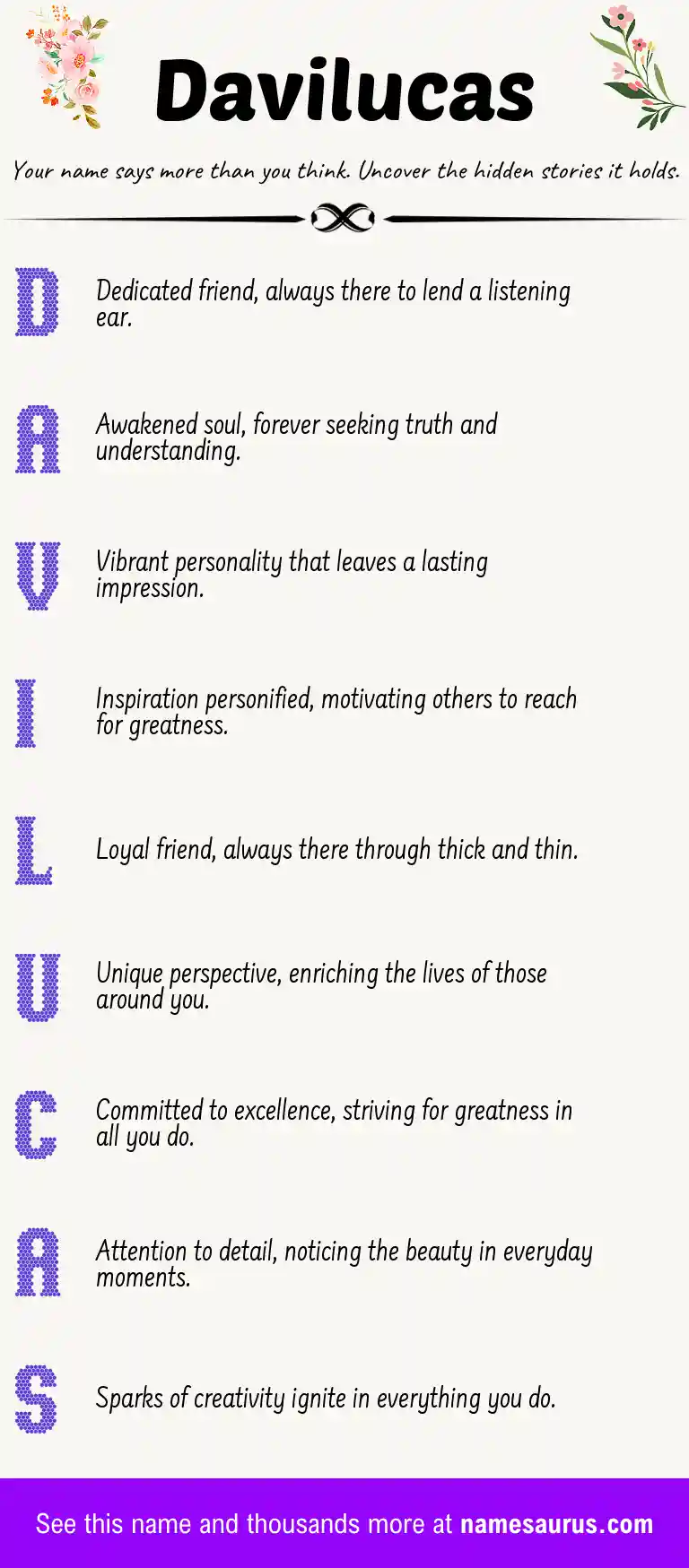 Acrostic poem about Davilucas.