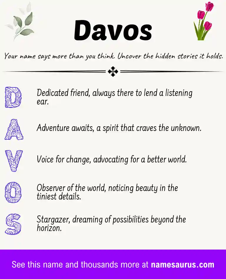 Acrostic poem about Davos.