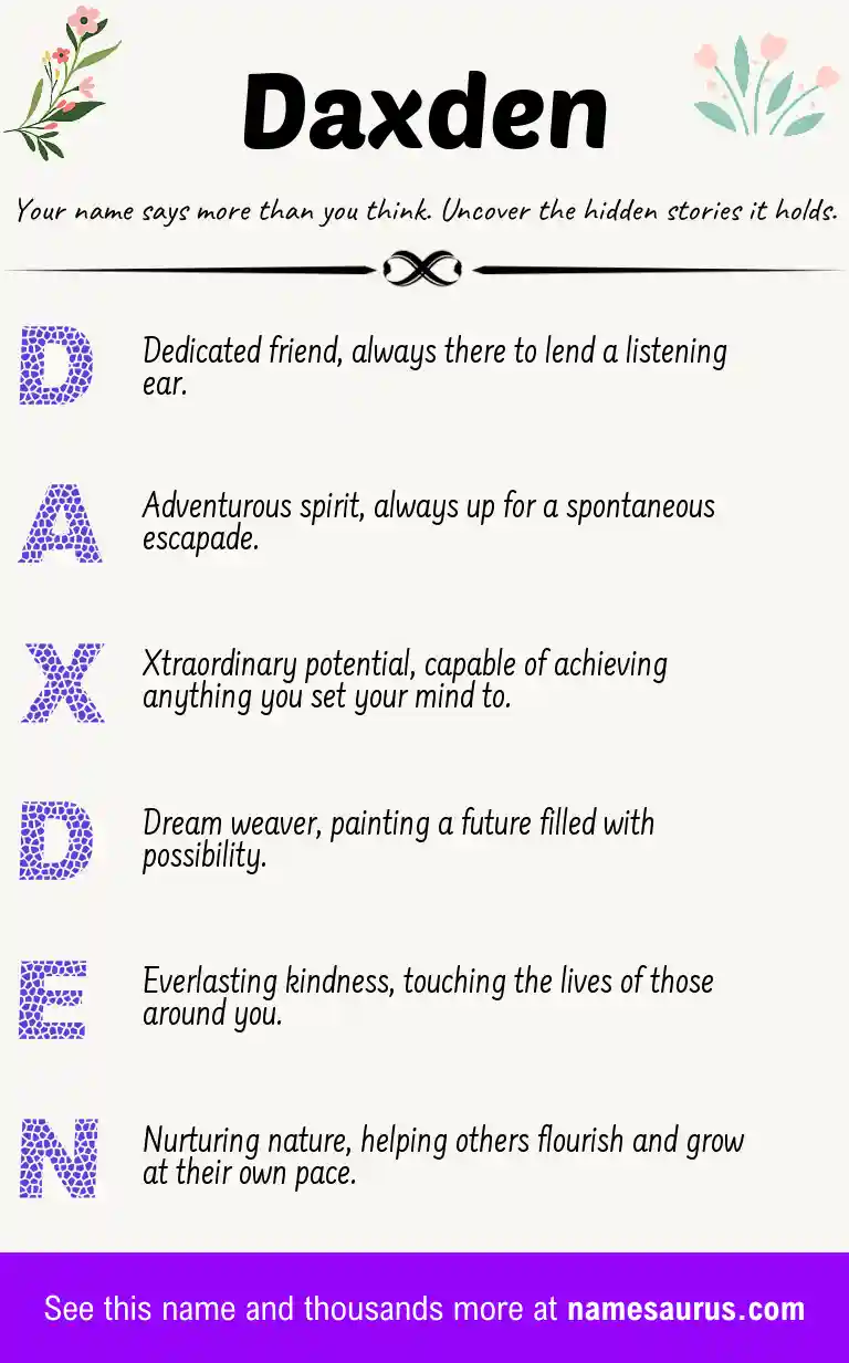 Acrostic poem about Daxden.