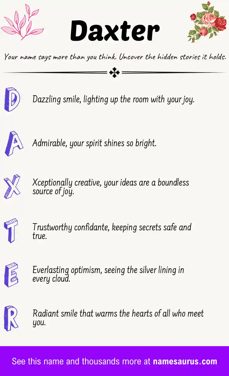 Acrostic poem about Daxter.