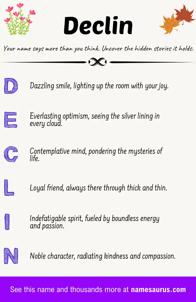 Acrostic poem about Declin.