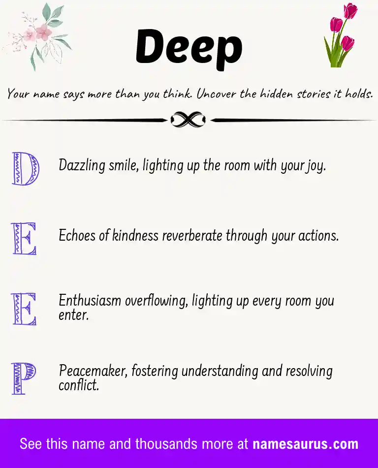 Acrostic poem about Deep.