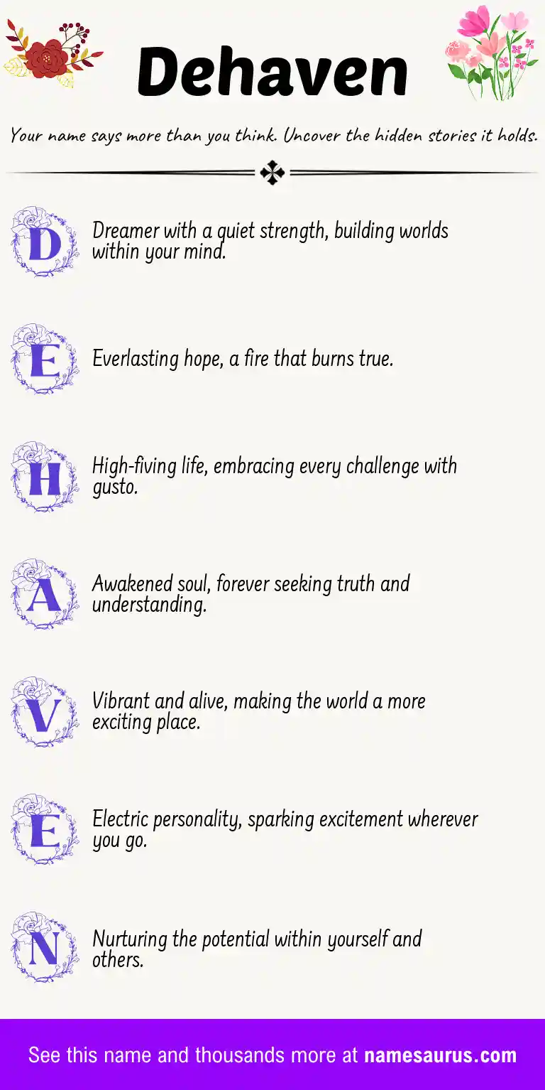 Acrostic poem about Dehaven.