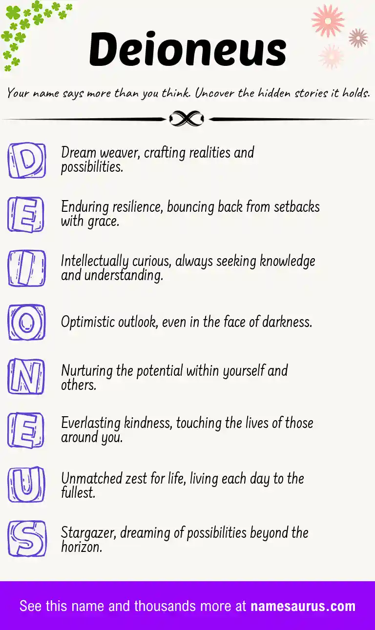 Acrostic poem about Deioneus.