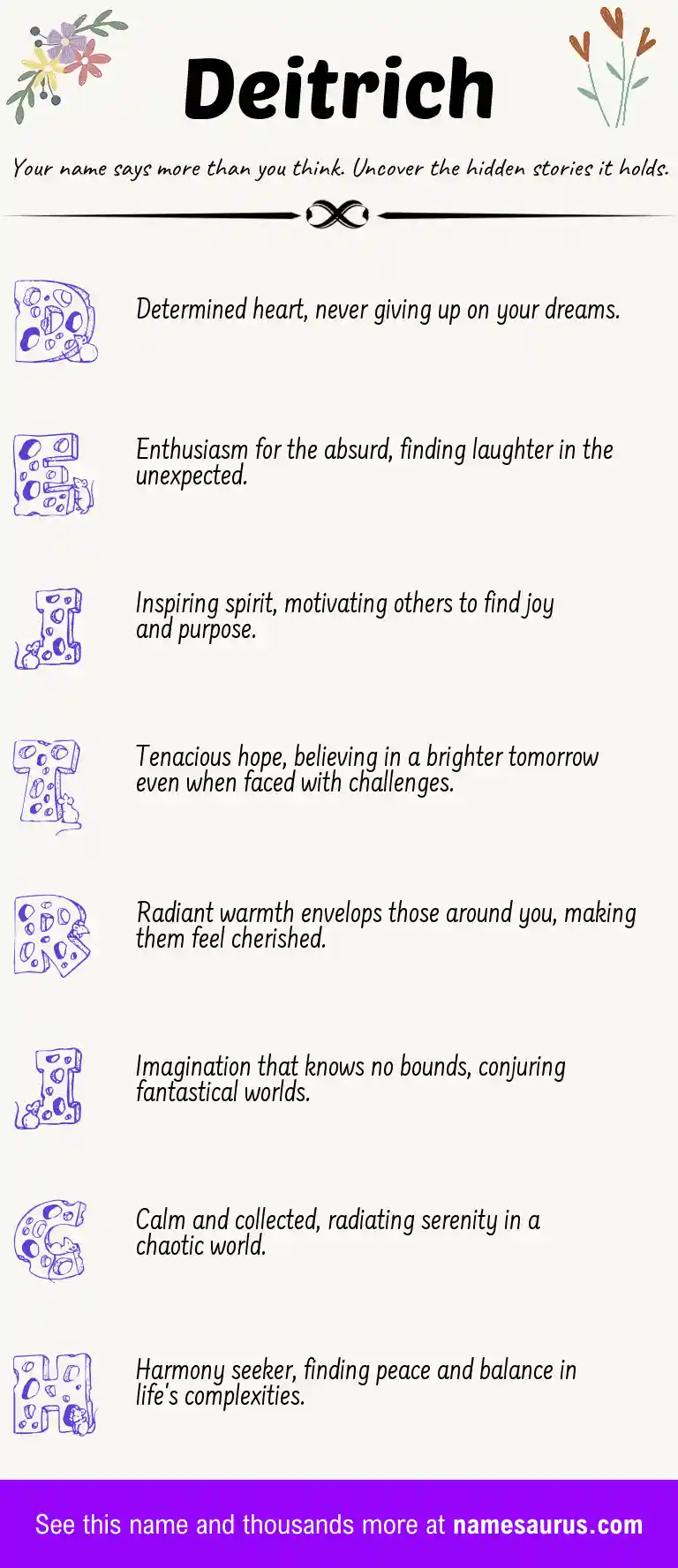Acrostic poem about Deitrich.