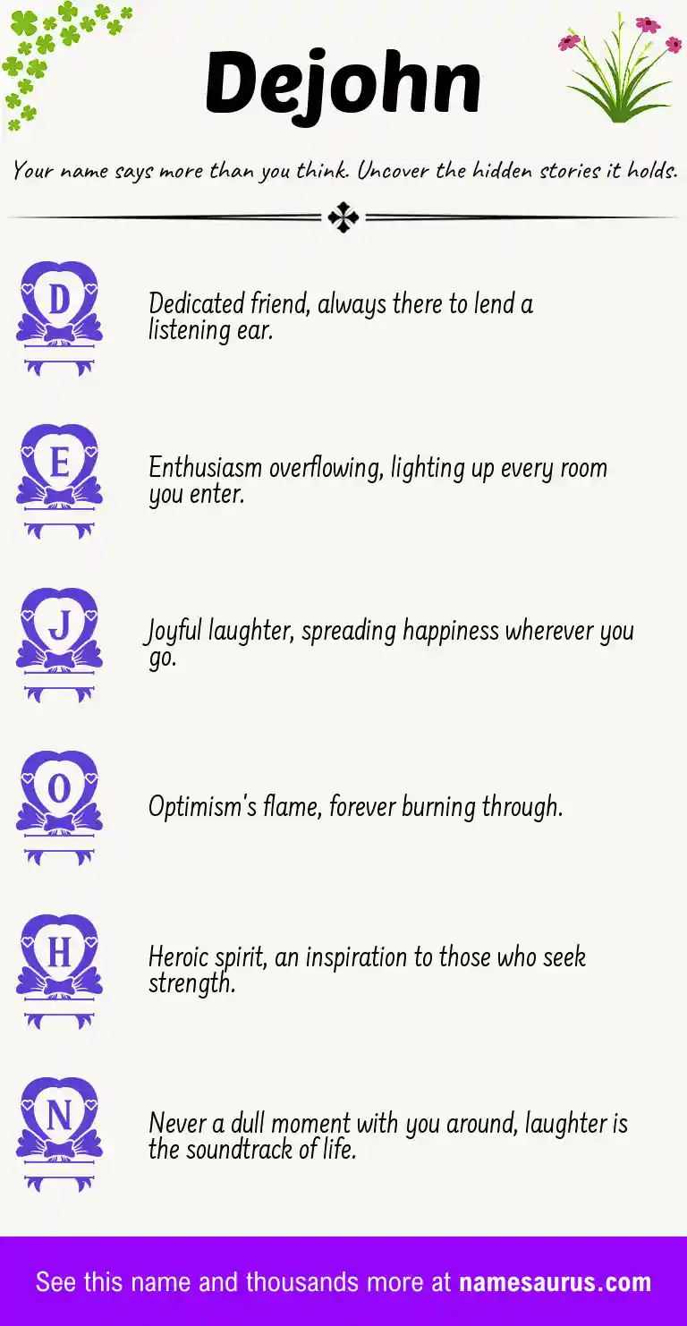 Acrostic poem about Dejohn.