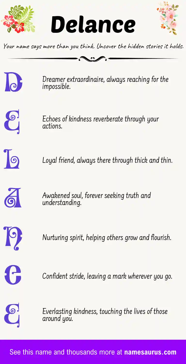 Acrostic poem about Delance.