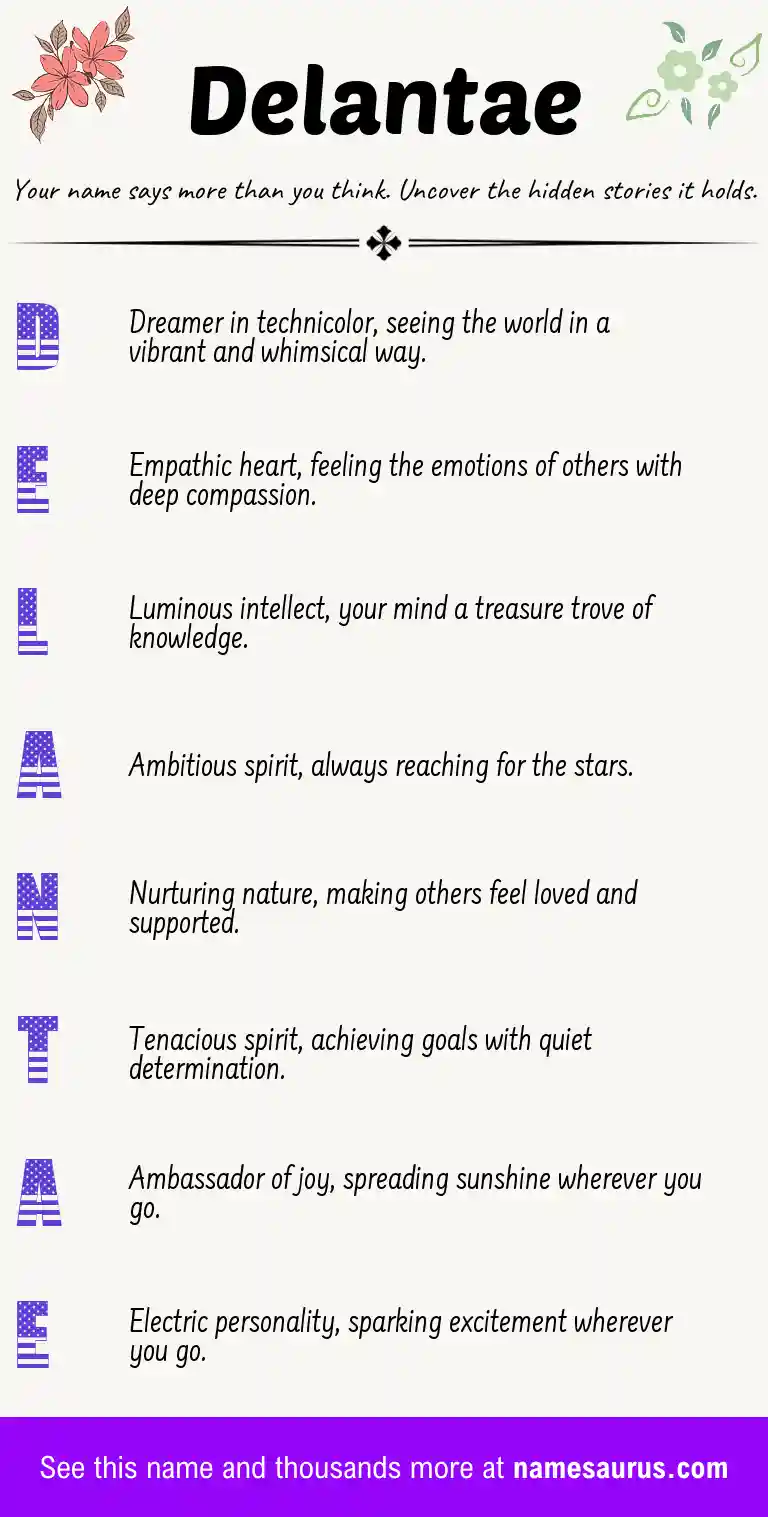 Acrostic poem about Delantae.