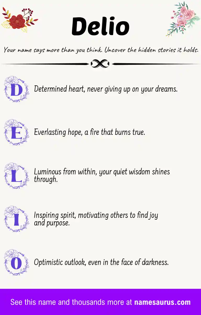 Acrostic poem about Delio.