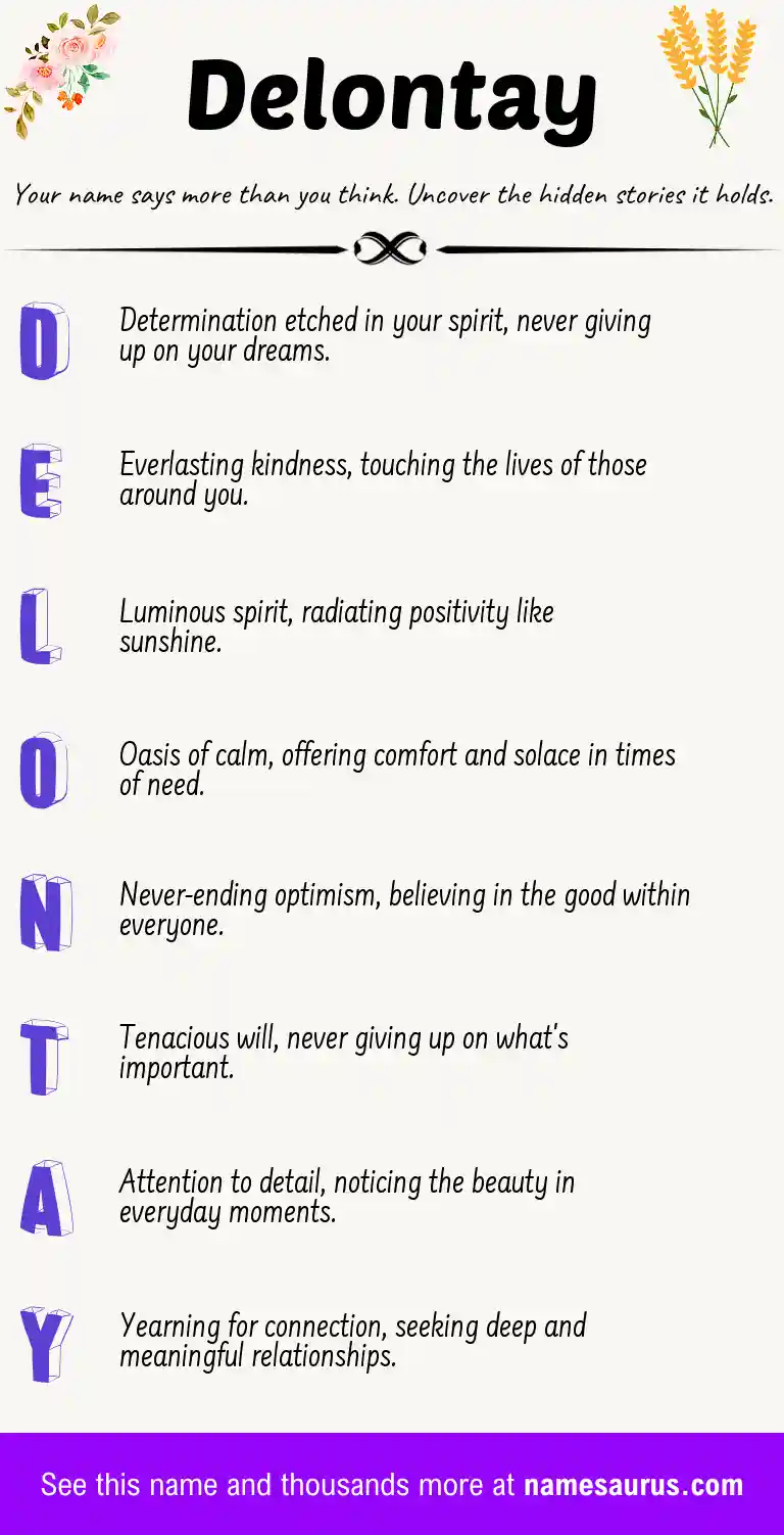 Acrostic poem about Delontay.