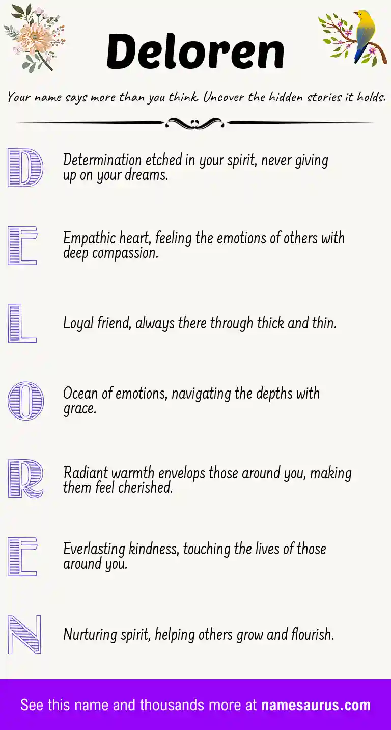 Acrostic poem about Deloren.