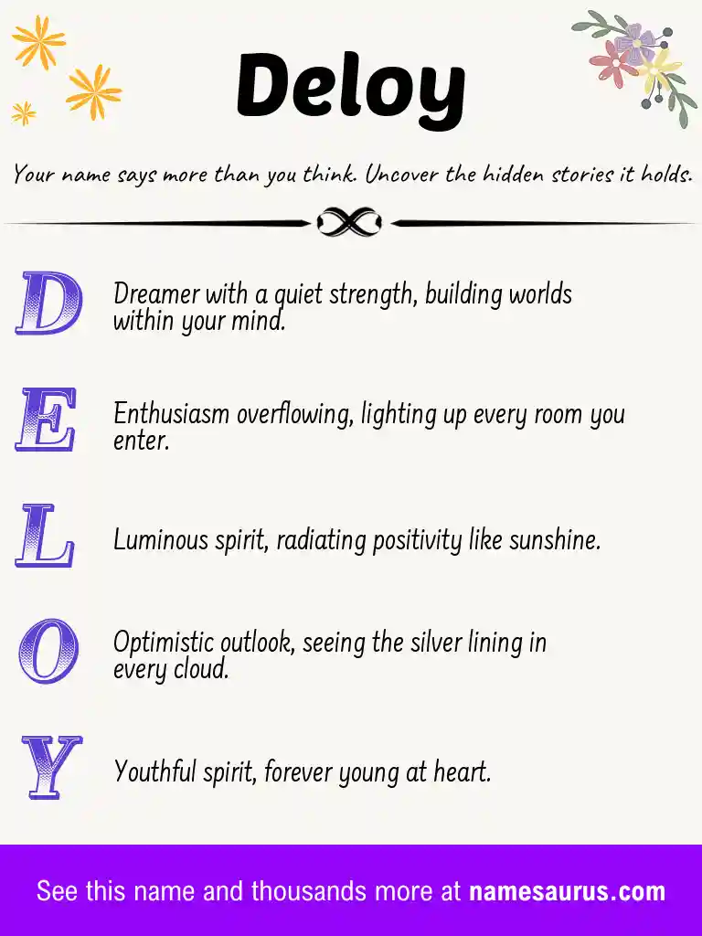 Acrostic poem about Deloy.
