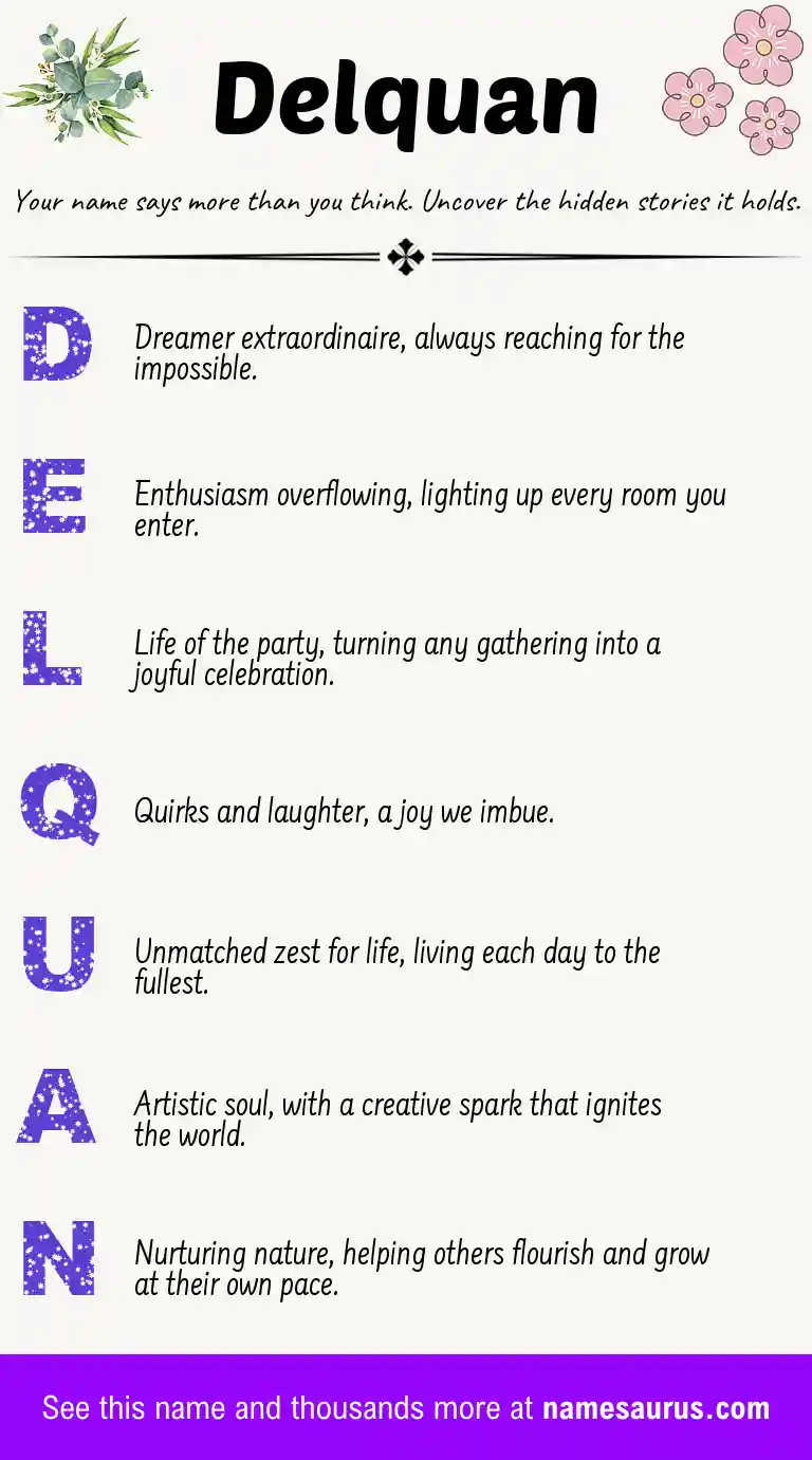 Acrostic poem about Delquan.