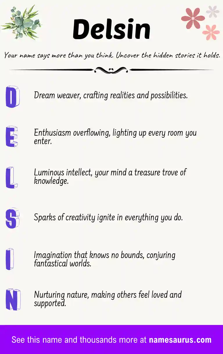 Acrostic poem about Delsin.