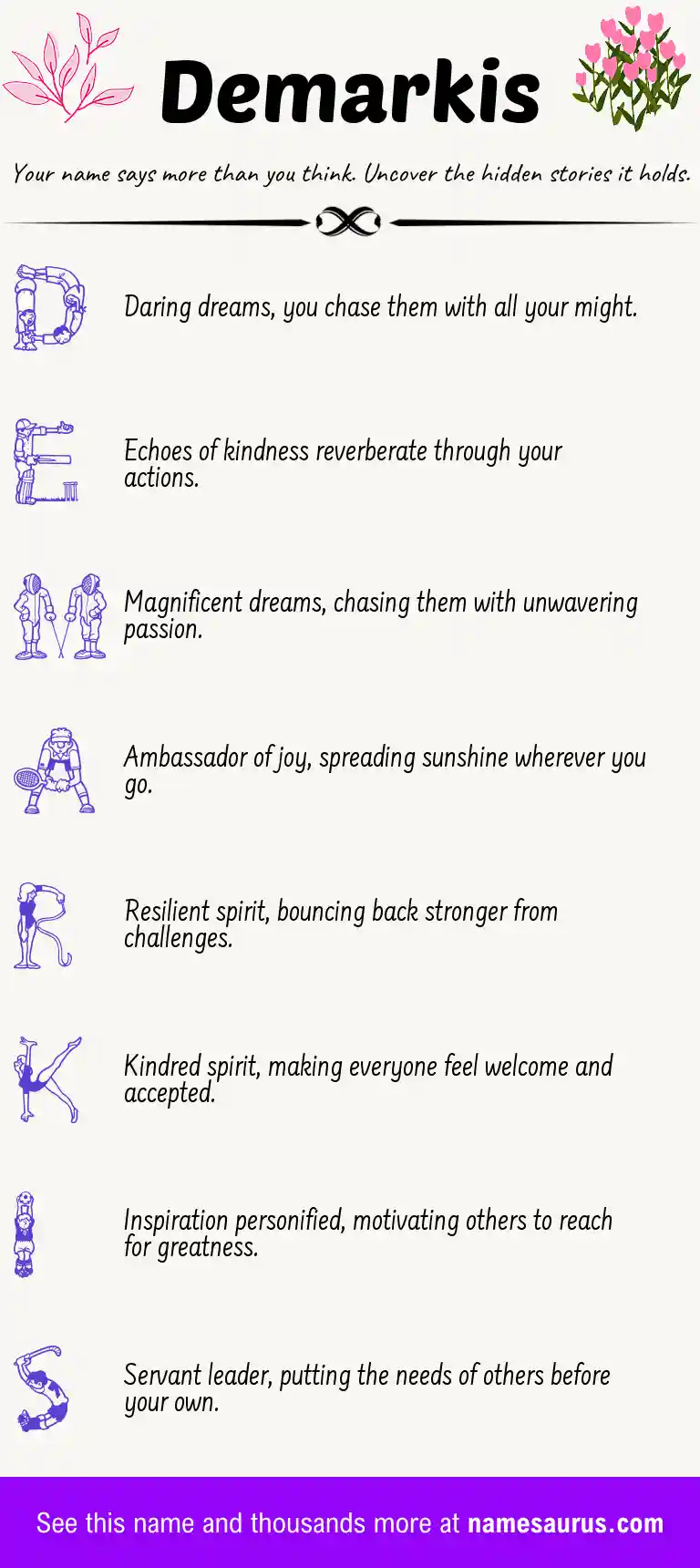 Acrostic poem about Demarkis.