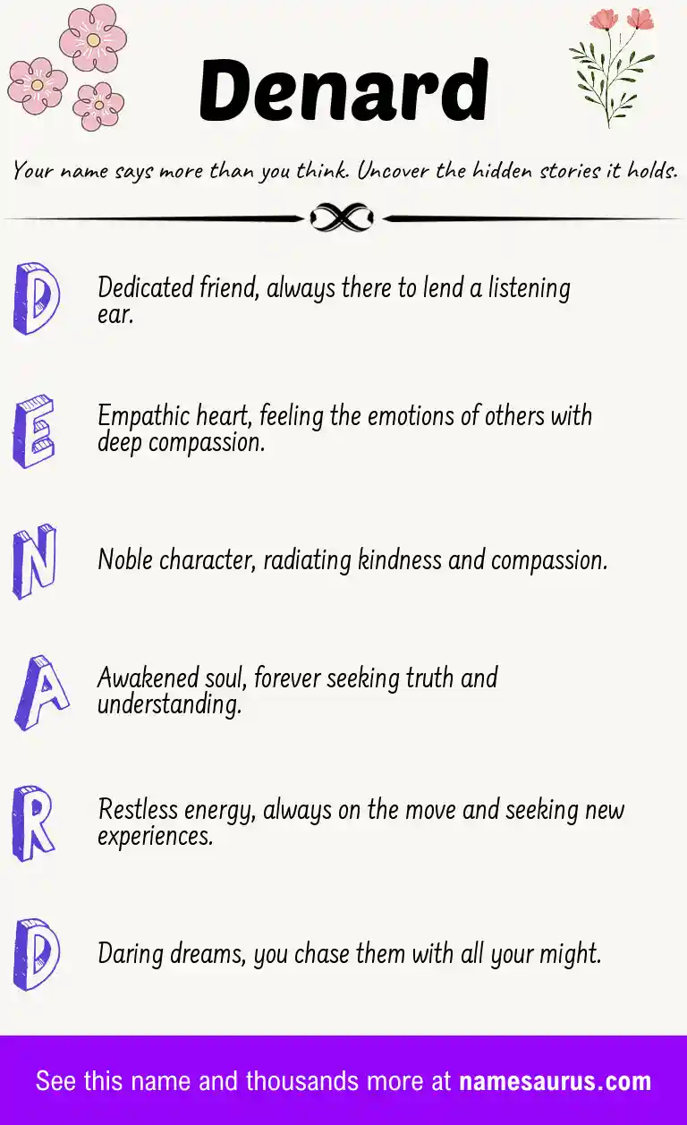Acrostic poem about Denard.