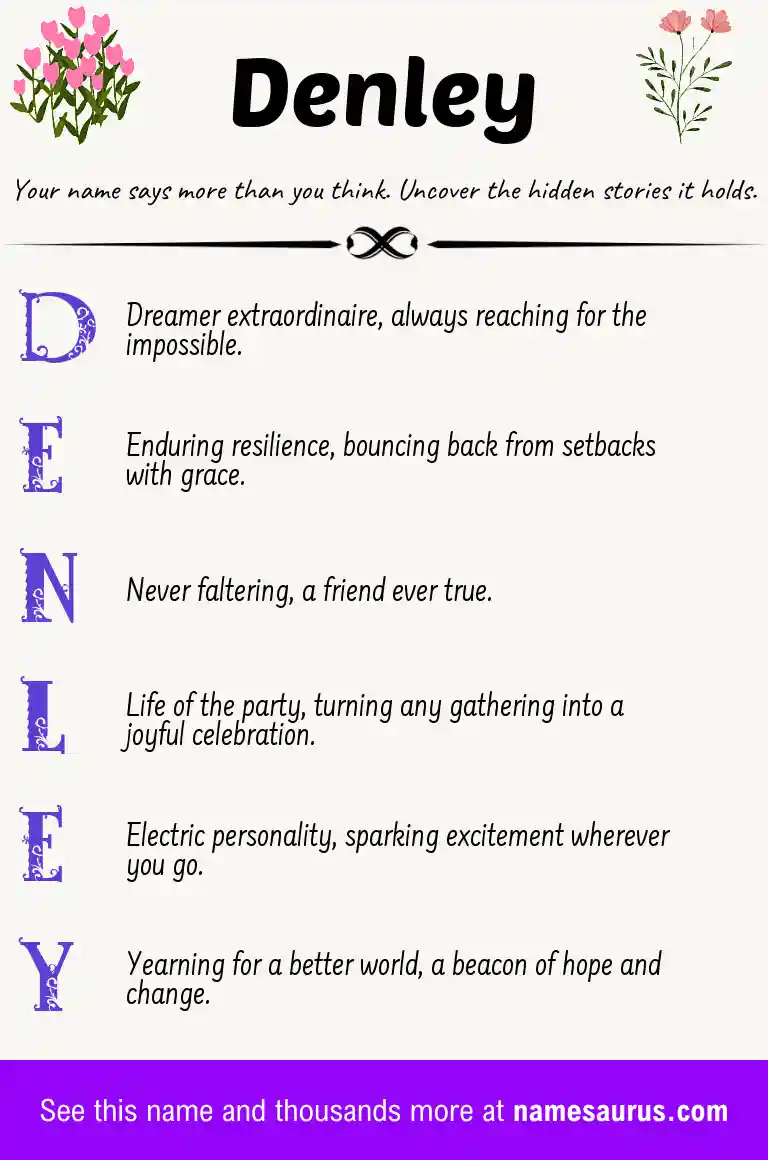 Acrostic poem about Denley.