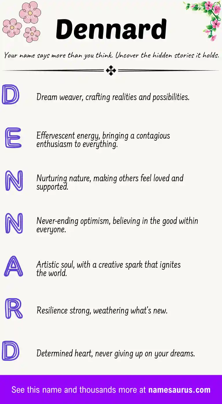 Acrostic poem about Dennard.