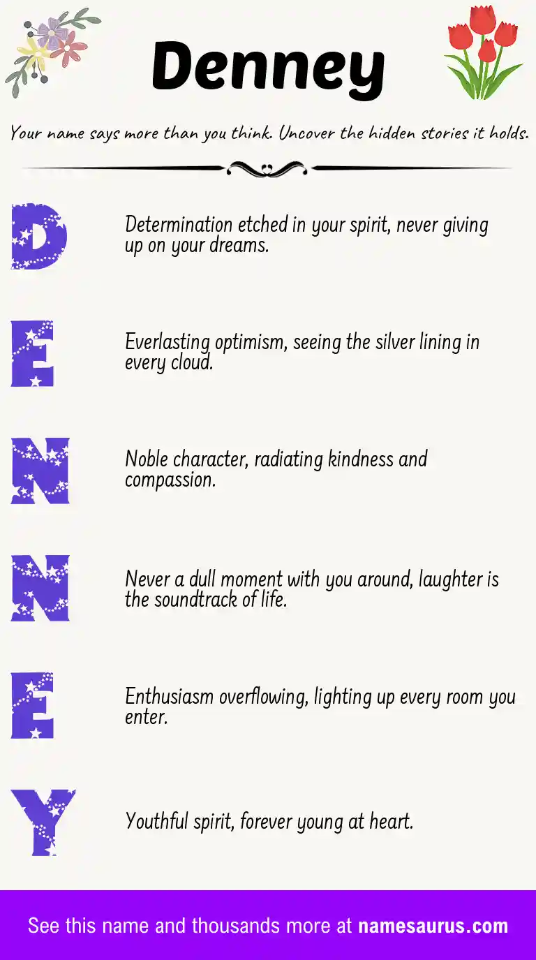 Acrostic poem about Denney.