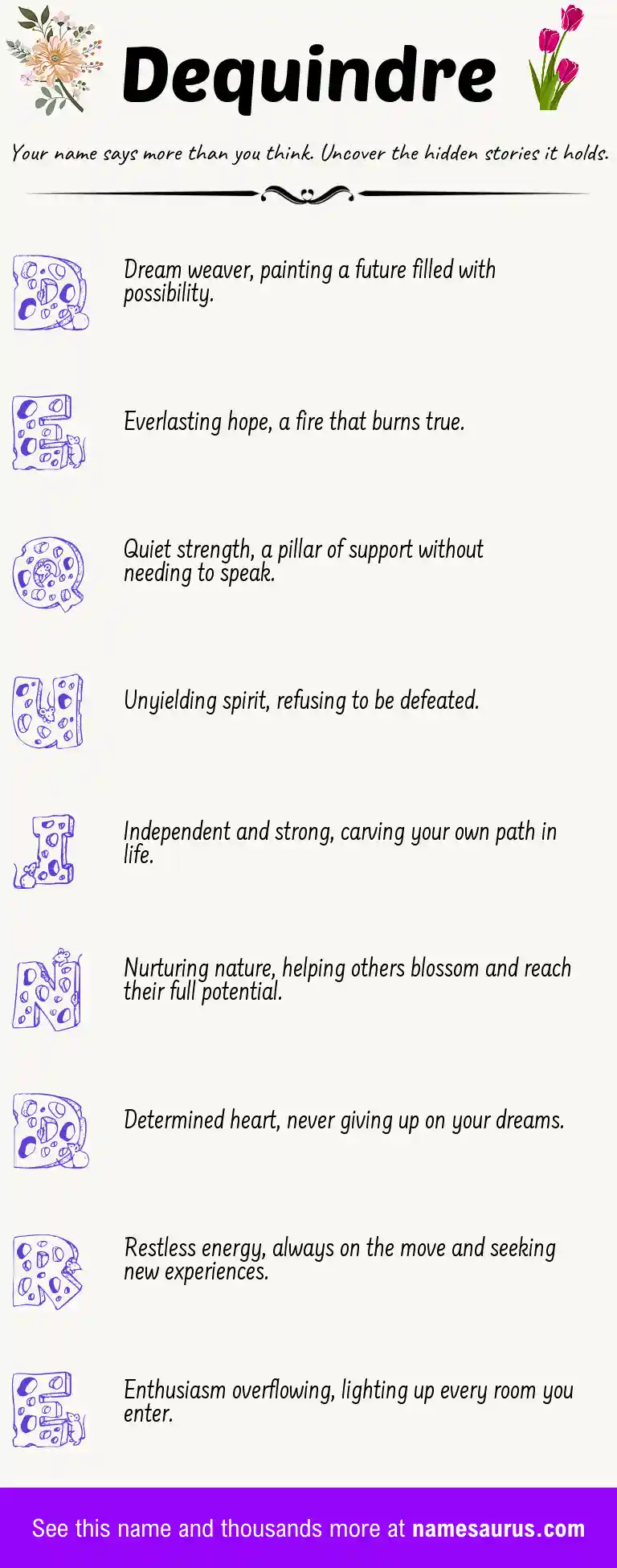 Acrostic poem about Dequindre.