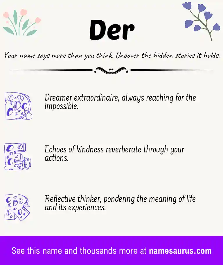 Acrostic poem about Der.