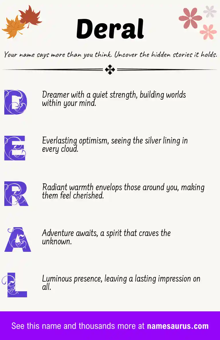 Acrostic poem about Deral.