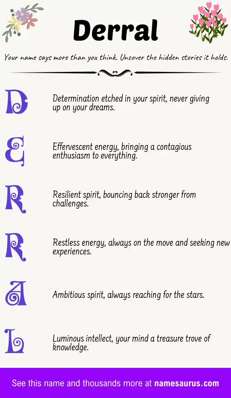 Acrostic poem about Derral.