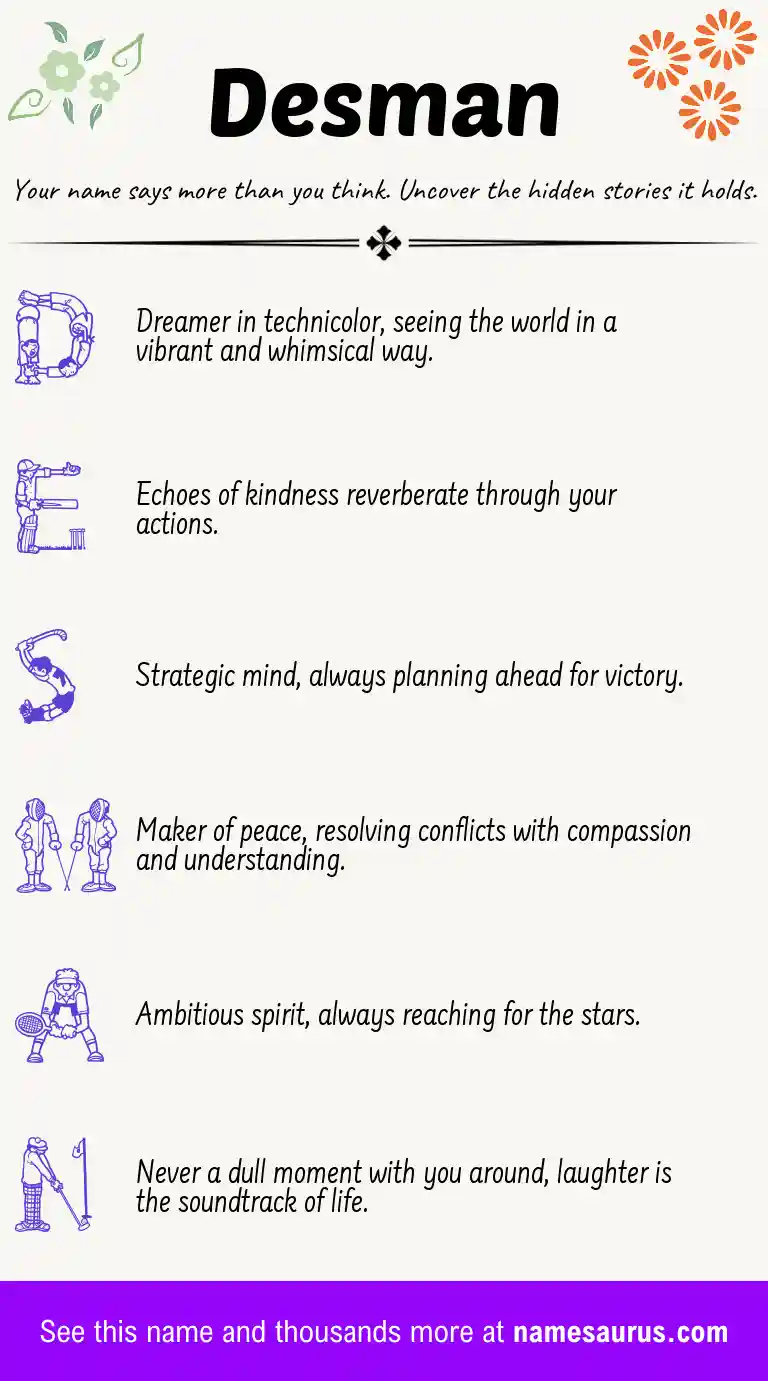 Acrostic poem about Desman.