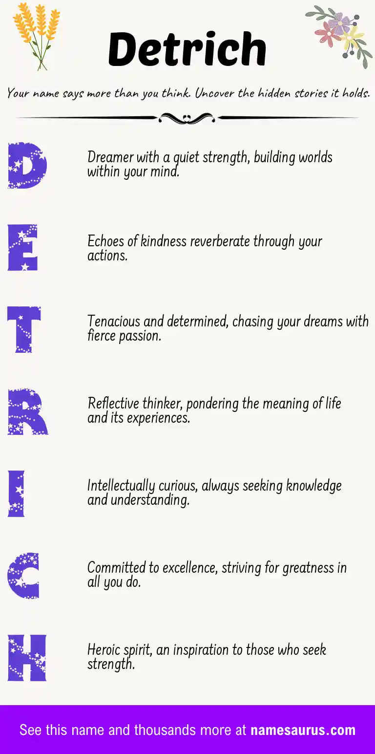 Acrostic poem about Detrich.