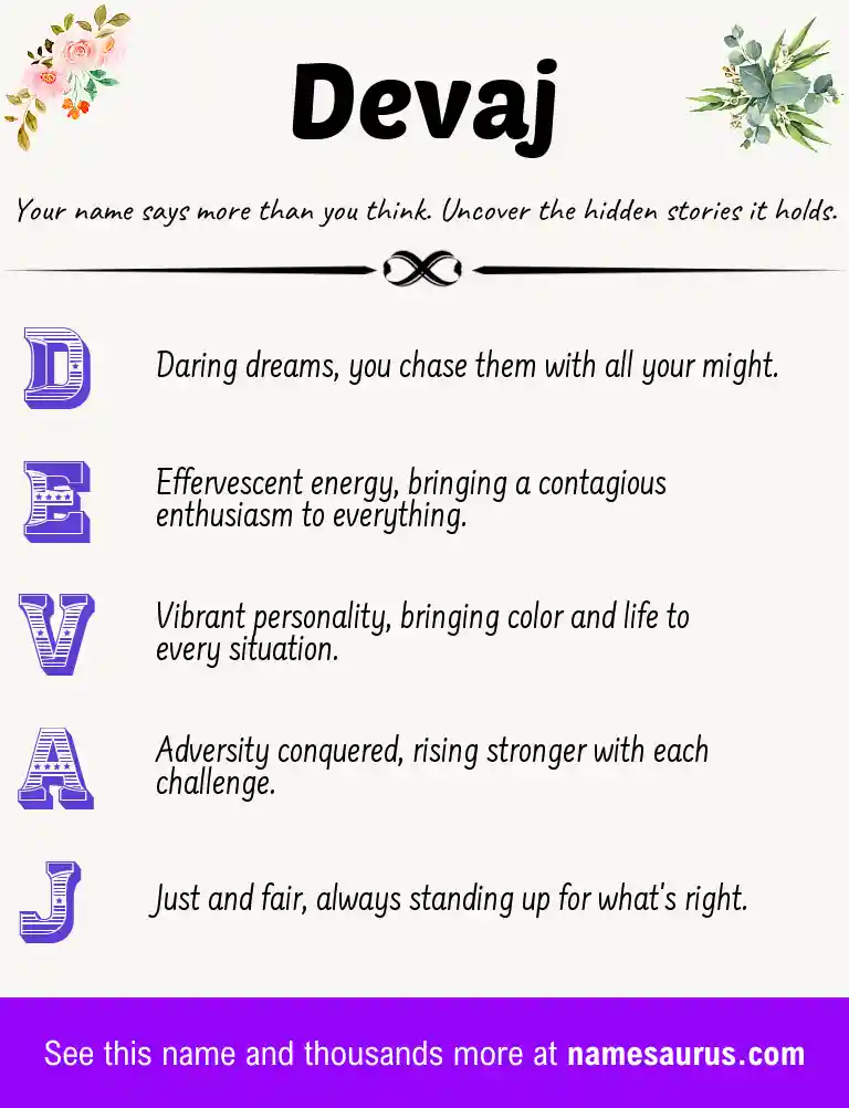 Acrostic poem about Devaj.