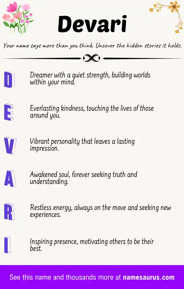 Acrostic poem about Devari.