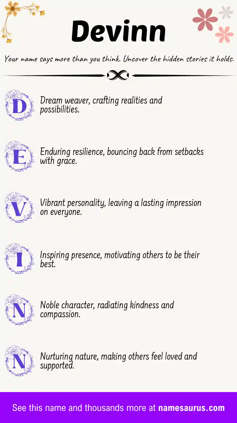 Acrostic poem about Devinn.