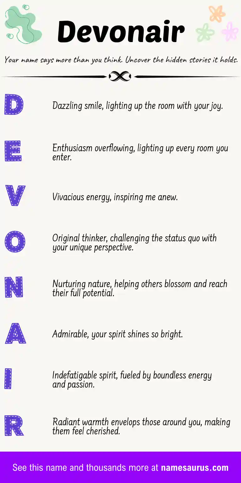 Acrostic poem about Devonair.