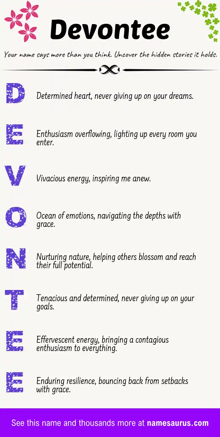 Acrostic poem about Devontee.