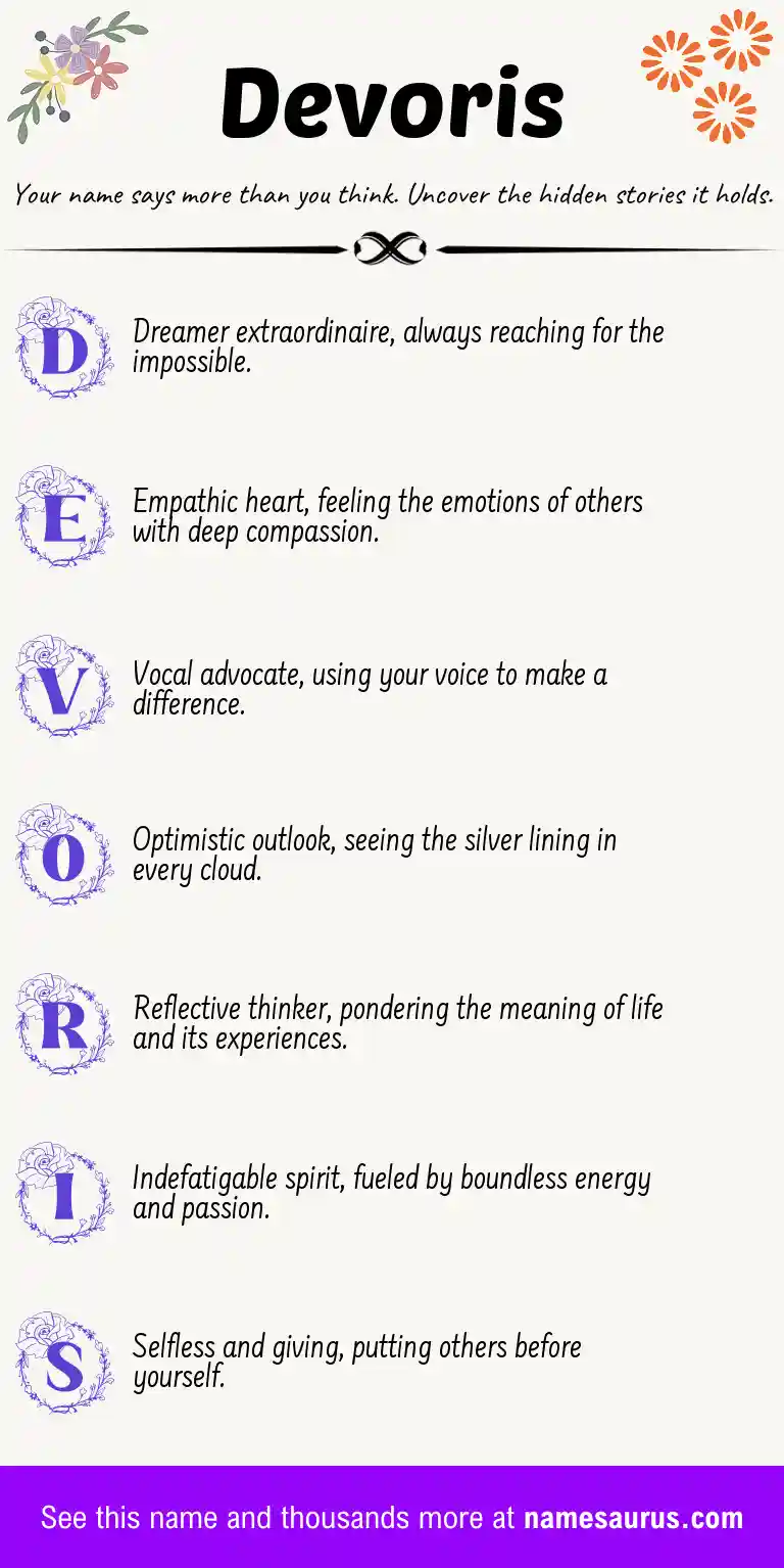 Acrostic poem about Devoris.
