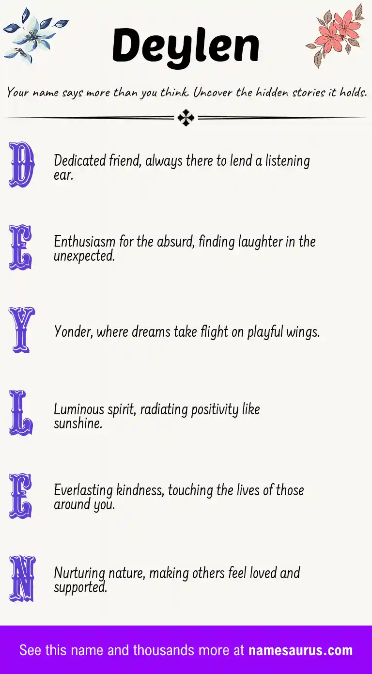Acrostic poem about Deylen.