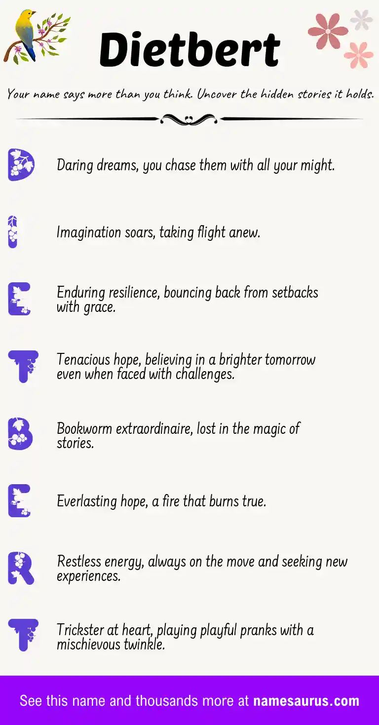 Acrostic poem about Dietbert.