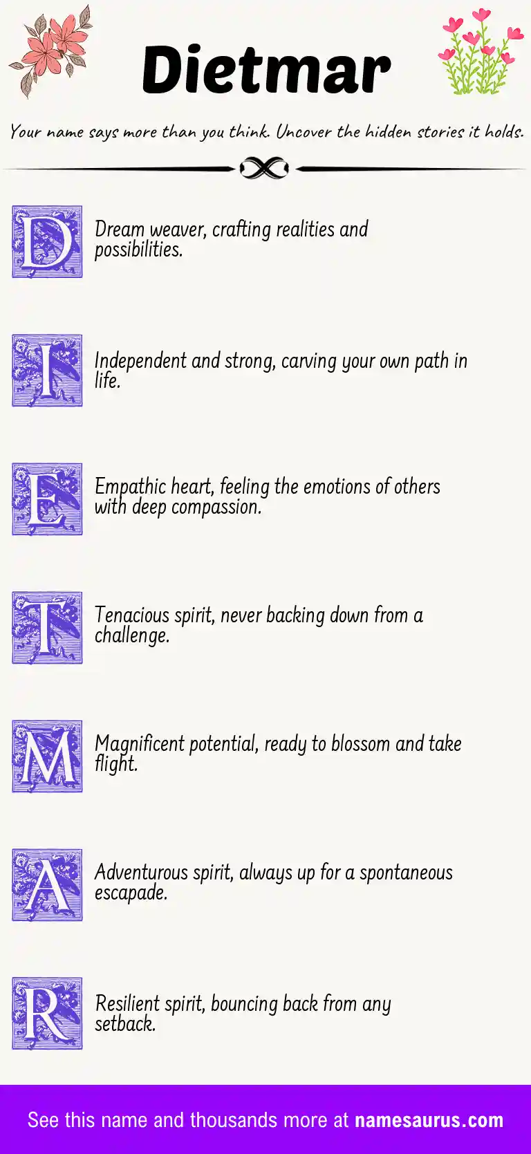 Acrostic poem about Dietmar.