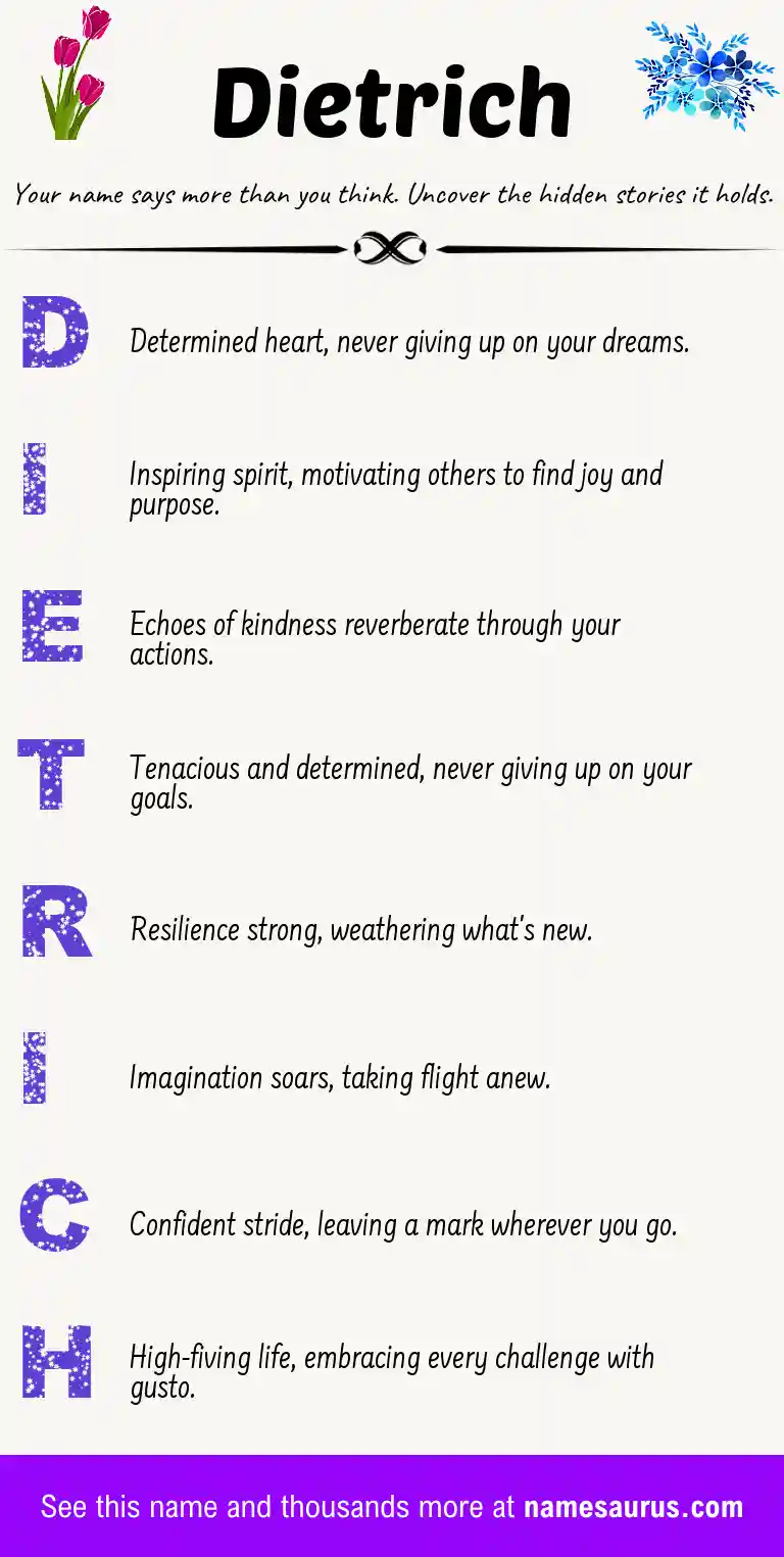 Acrostic poem about Dietrich.