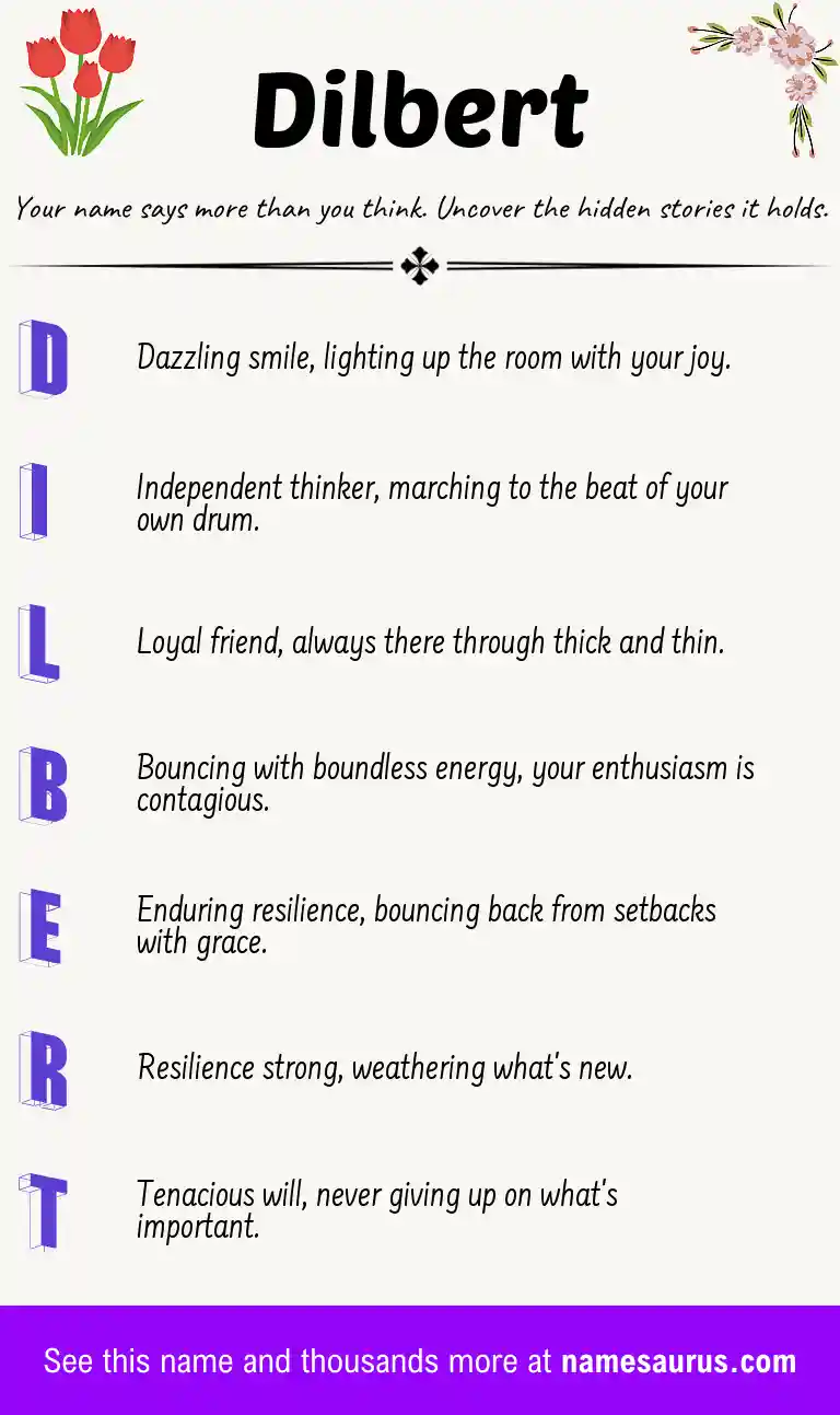 Acrostic poem about Dilbert.