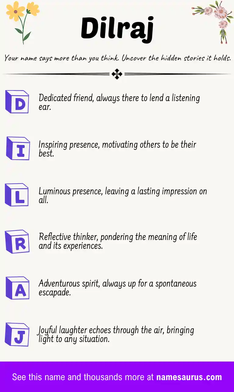 Acrostic poem about Dilraj.