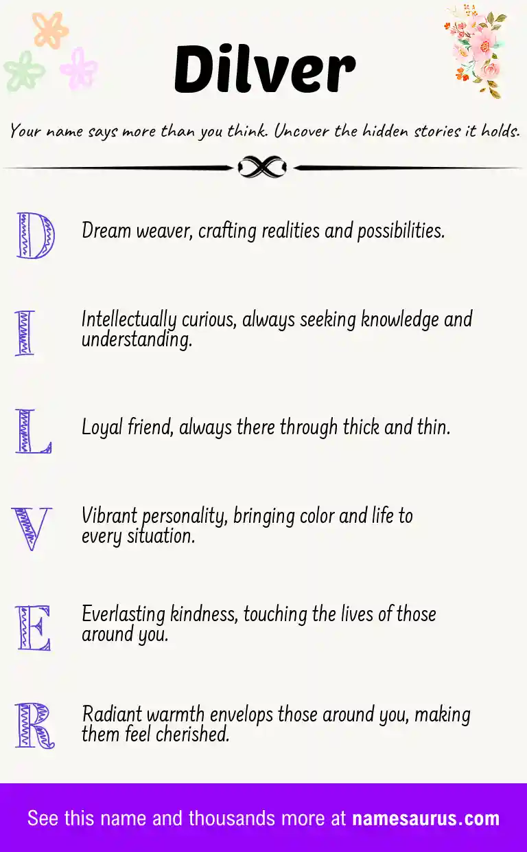 Acrostic poem about Dilver.