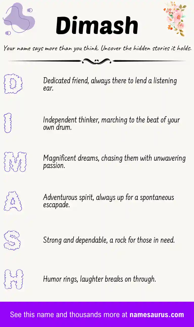 Acrostic poem about Dimash.