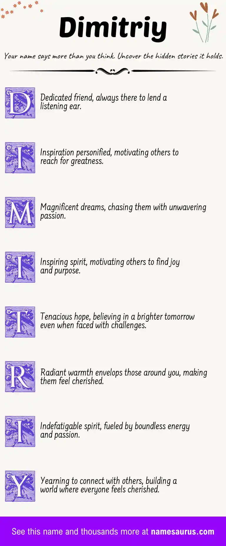 Acrostic poem about Dimitriy.