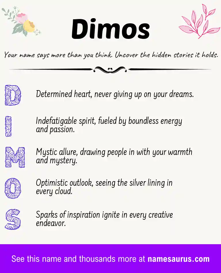 Acrostic poem about Dimos.