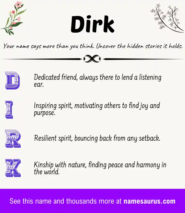 Acrostic poem about Dirk.