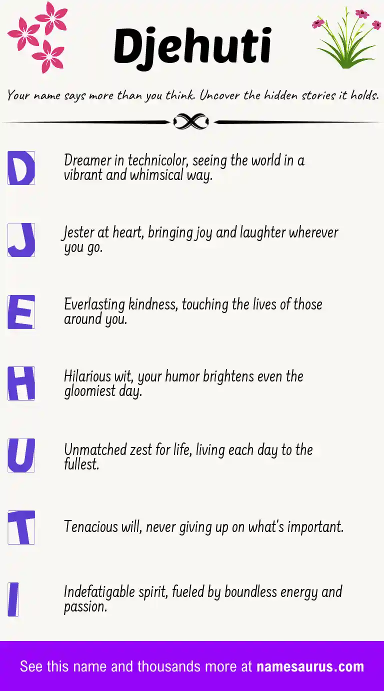 Acrostic poem about Djehuti.