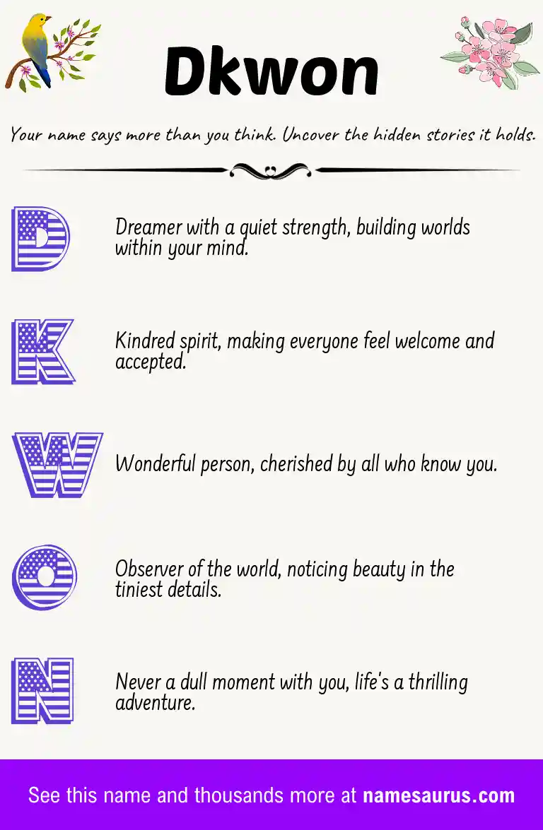 Acrostic poem about Dkwon.